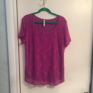 Lea Nicole Lace Top Size XL NWT